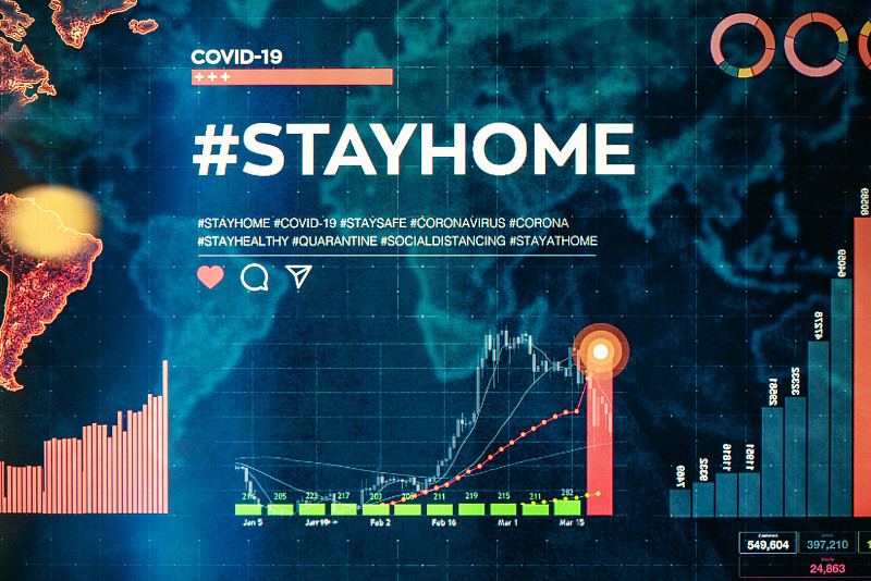 # stayhome。呆在家里，在数码屏幕上展示标签特写