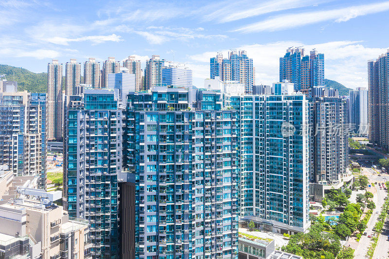 香港住宅楼宇鸟瞰图