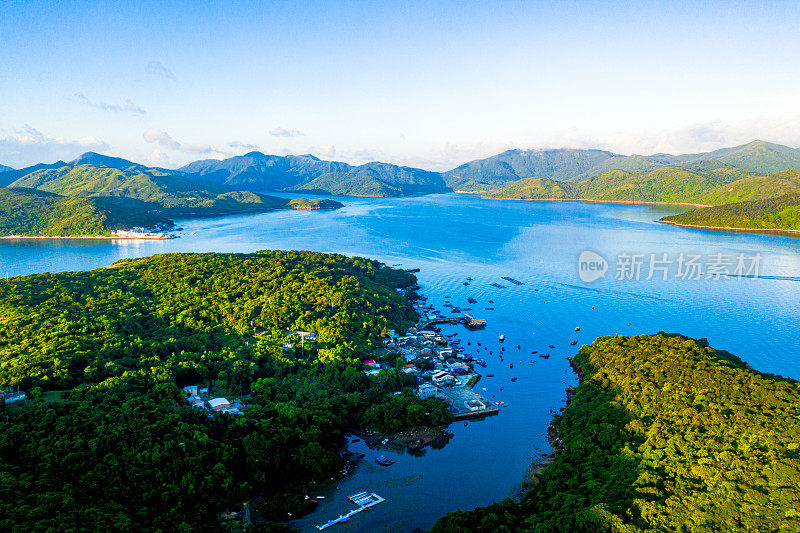 鸟瞰位于西贡的塔门或草岛海景