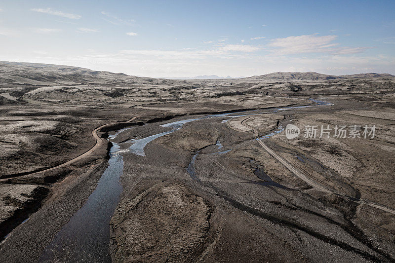 冰岛高地土路Lakagígar拉基火山砾石景观Fagrifoss