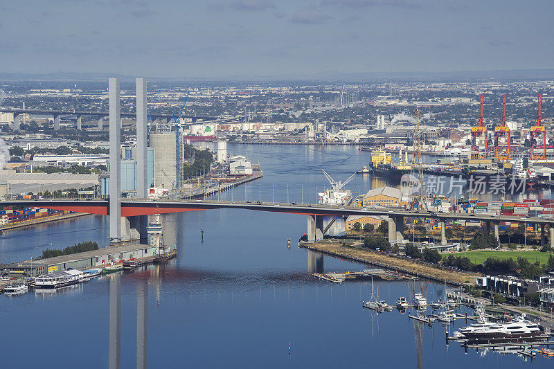 澳大利亚墨尔本的博尔特大桥和港口