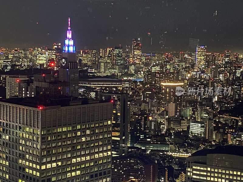 日本-东京-从新宿区看东京大都市