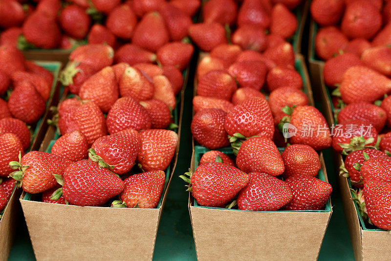 直接从农场采来的新鲜草莓