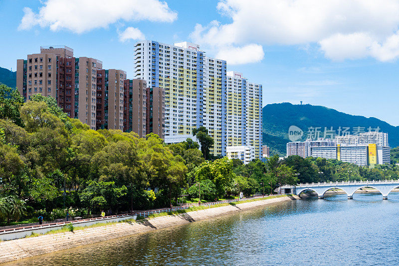 沙田区景色。香港新界