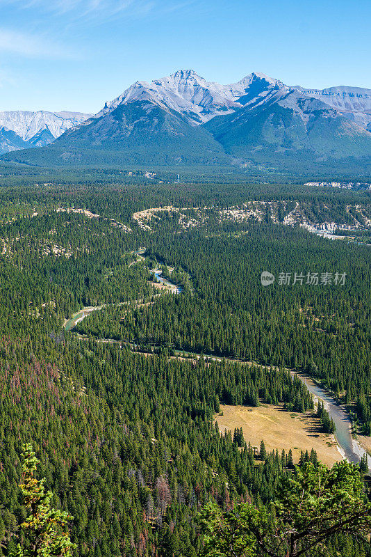 加拿大班夫国家公园，路易斯湖，湖景步道，六处冰川平原，艾格尼丝湖，镜湖，小蜂巢和大蜂巢。