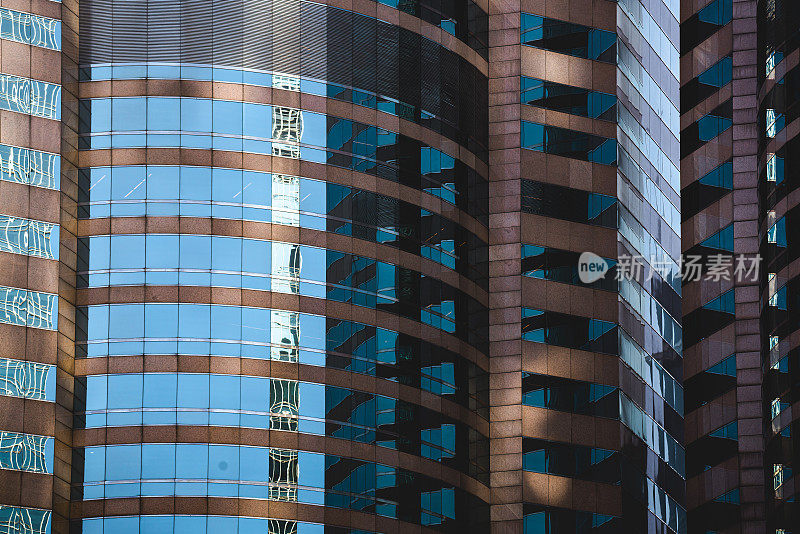 香港市中心摩天大楼的城市景观