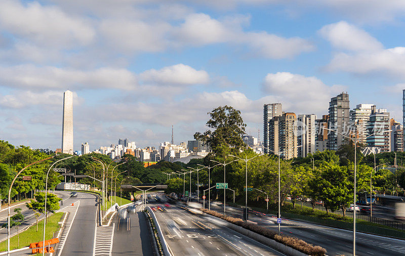 Ibirapuera公园Cityscape，圣保罗