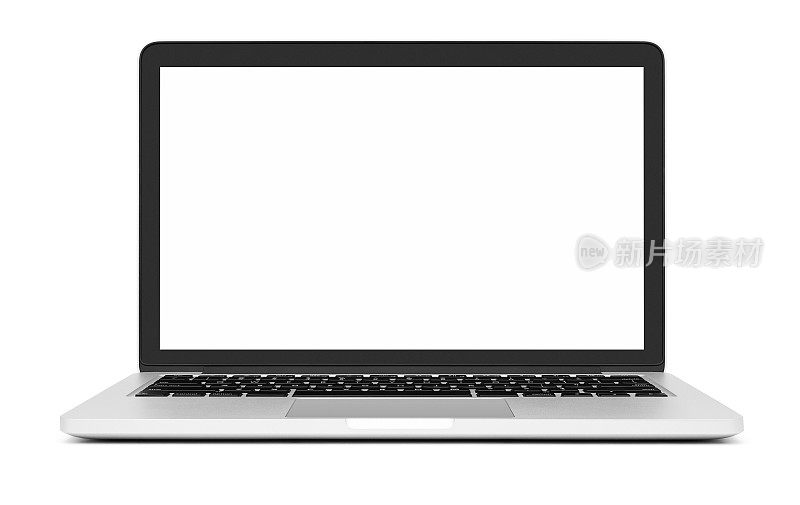 白底黑屏的笔记本电脑