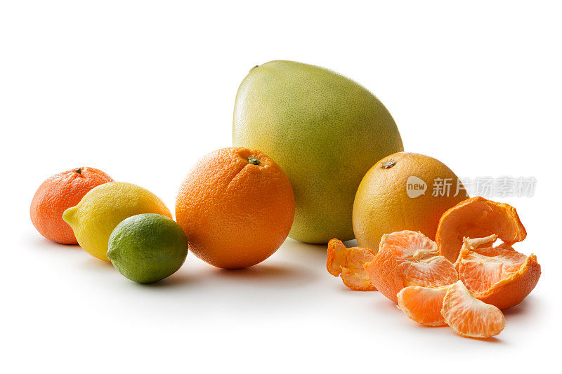 水果类:橘子、葡萄柚、柠檬、橘子和青柠