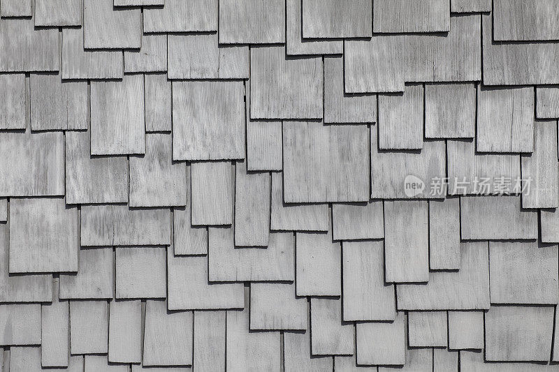 灰色木瓦或壁板