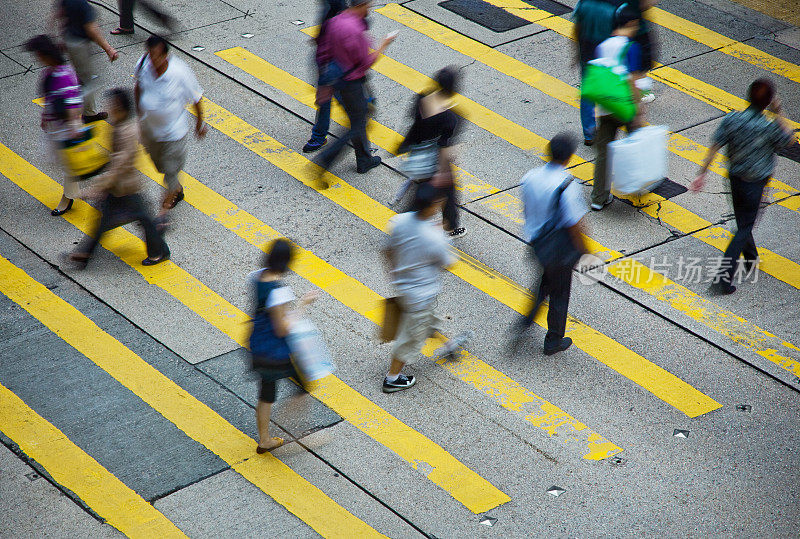 中国香港繁忙的街道