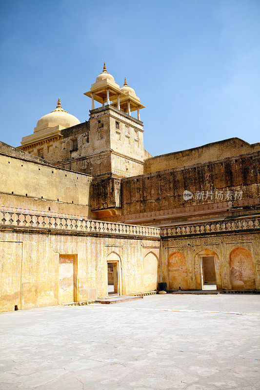 拉贾斯坦邦斋浦尔的琥珀堡宫殿内部视图