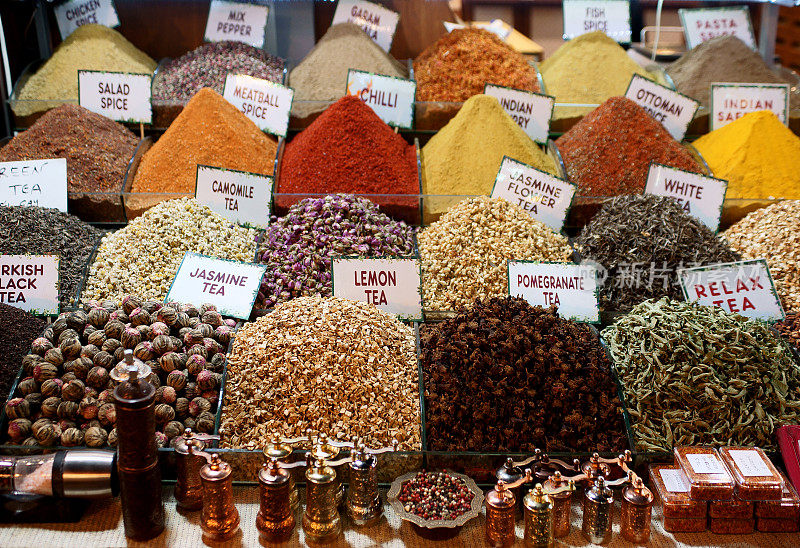 伊斯坦布尔埃及集市的香料市场