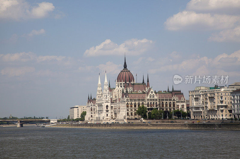 匈牙利布达佩斯多瑙河旁的Parlament大厦