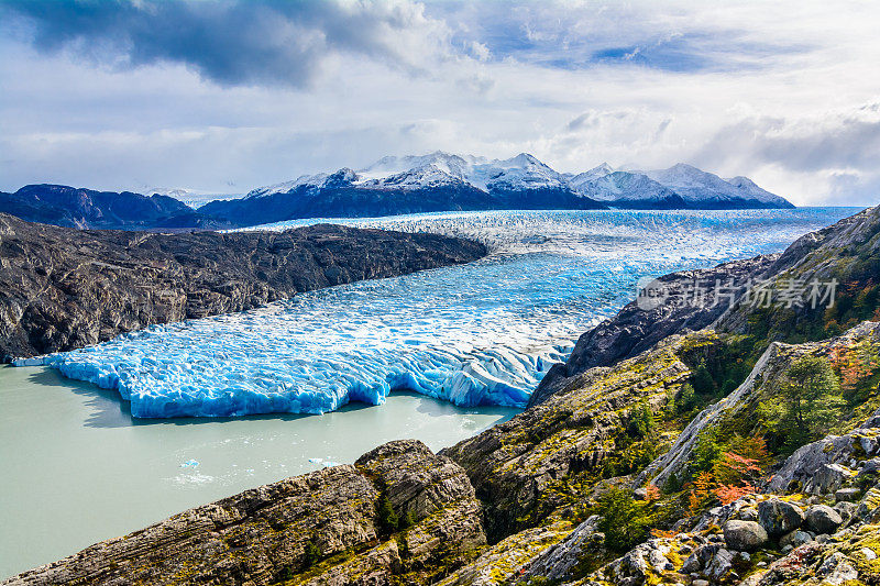 灰色冰川，巴塔哥尼亚，智利，巴塔哥尼亚冰原，潘恩山脉