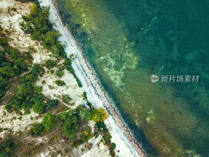 Rügen岛海岸鸟瞰图