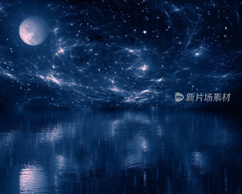 冰湖上繁星点点