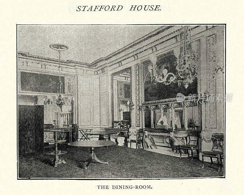 斯塔福德楼的餐厅，19世纪