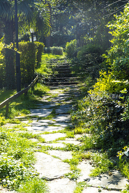 鹅卵石花园路径