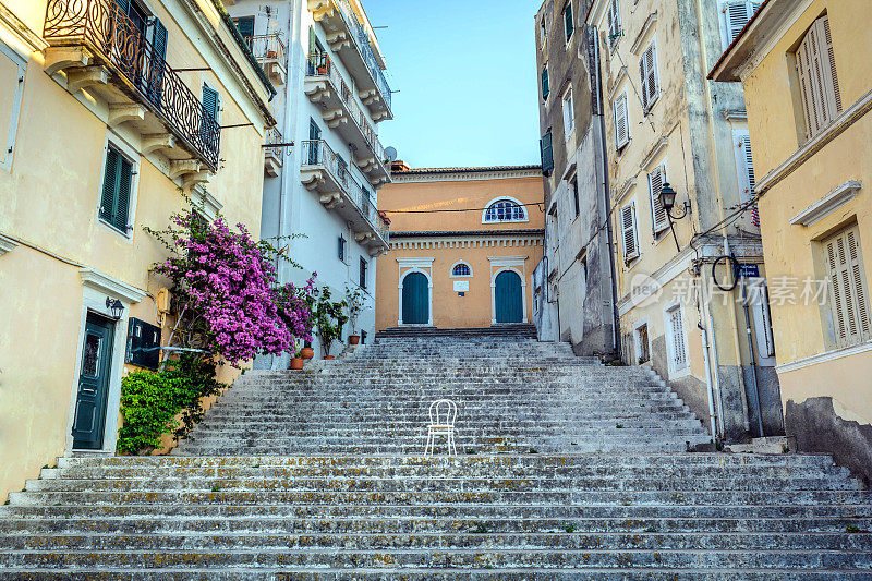 希腊科孚镇的街道(Kerkyra)