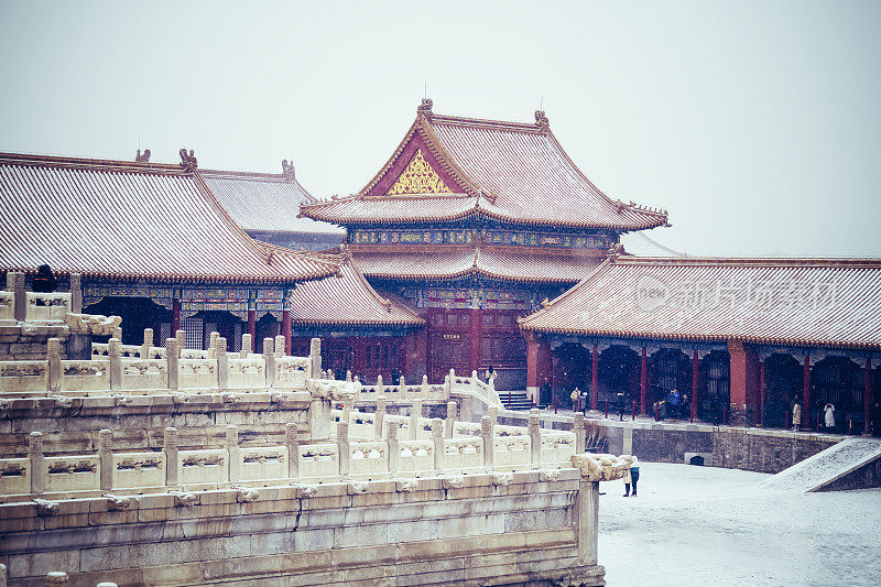 雪中的紫禁城——中国北京