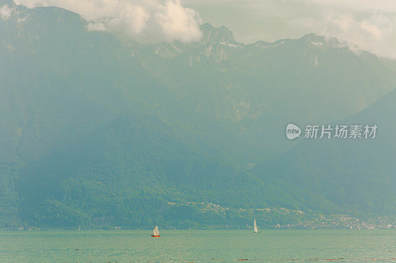 日内瓦湖。瑞士的里维埃拉。瑞士。