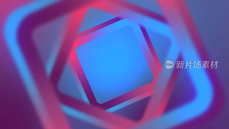 蓝粉色时髦的现代背景，3D渲染纹理与正方形旋转，矩形表面的概念，抽象，干净和柔软的动画简单的运动，无限循环