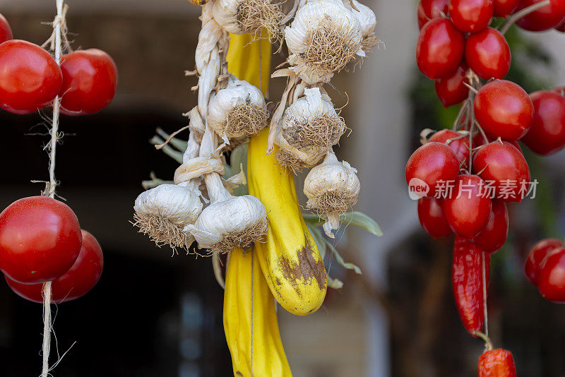 希腊克里特岛街头的菜市场