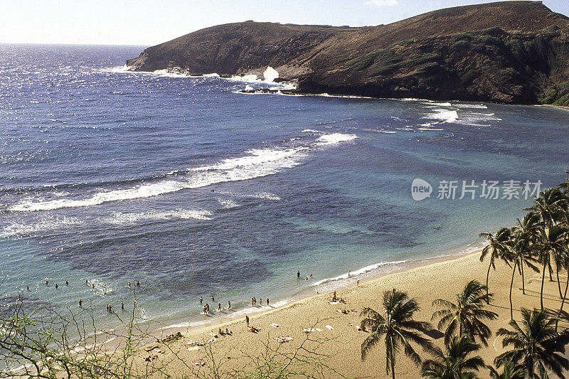 哈瑙马湾海滩和海洋公园，瓦胡岛，夏威夷，太平洋群岛