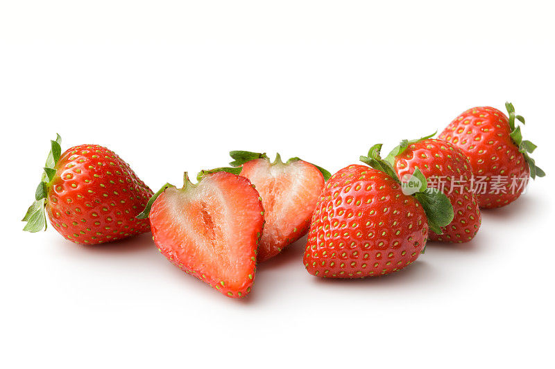 水果:白色背景上孤立的草莓