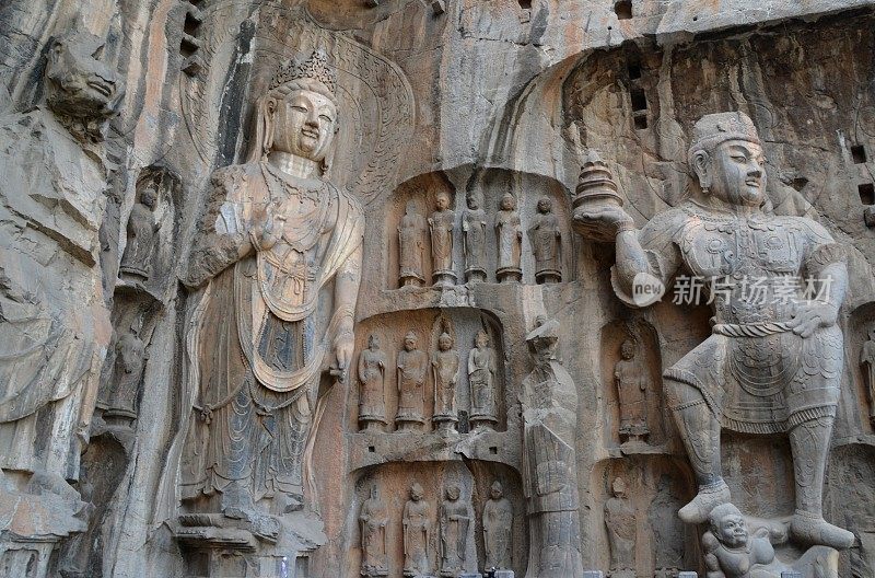河南洛阳龙门石窟大型佛像