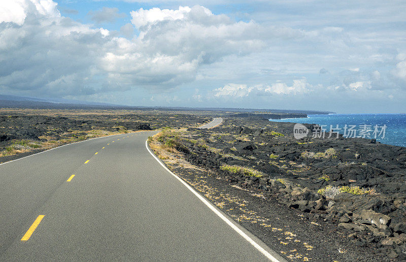 火山岩的道路