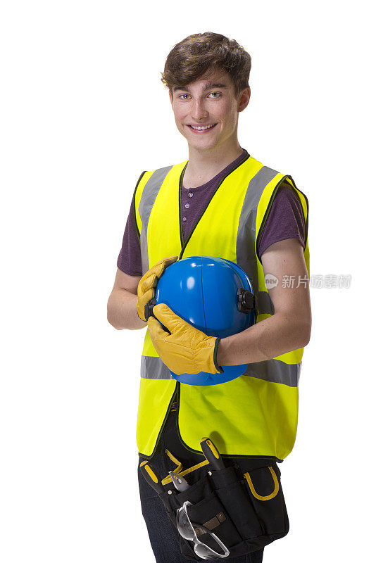 年轻的建筑工人