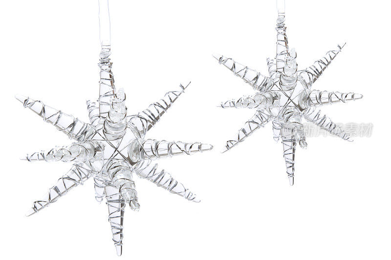水晶摩拉维亚星圣诞树饰品装饰玻璃隔离