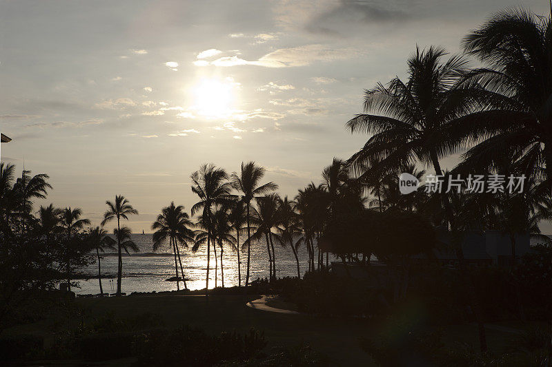 热带海滩上的日落