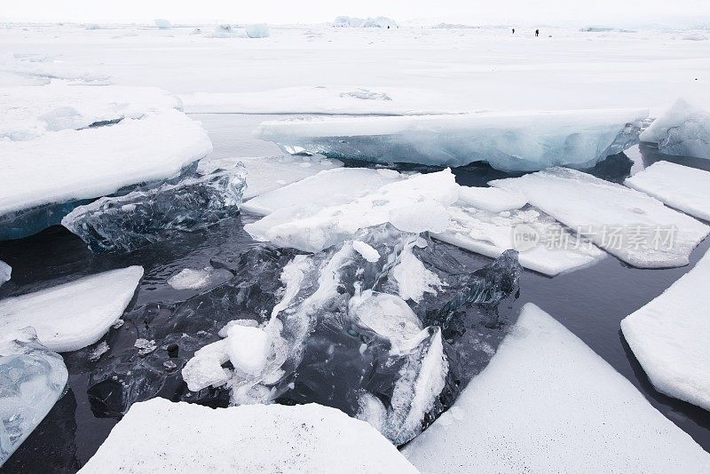 冰岛的Jokulsarlon冰湖