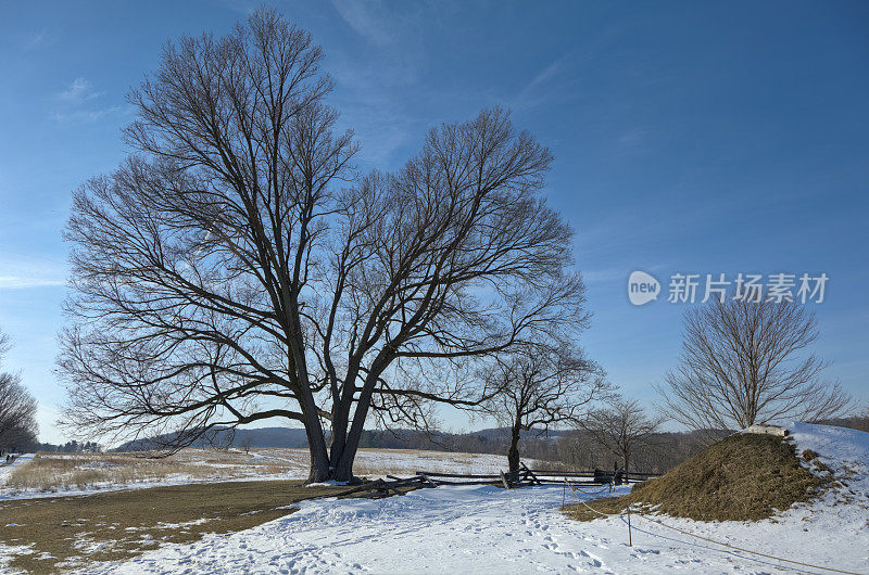 弗吉谷国家军事公园与战场上的雪