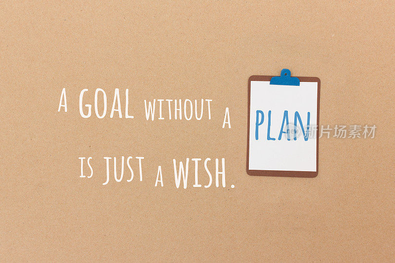 没有计划的目标只是一个愿望——励志名言