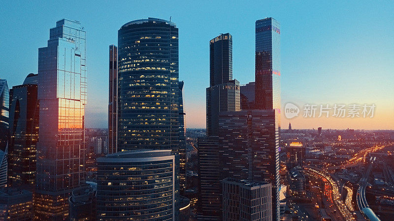 莫斯科国际城市商务中心鸟瞰图