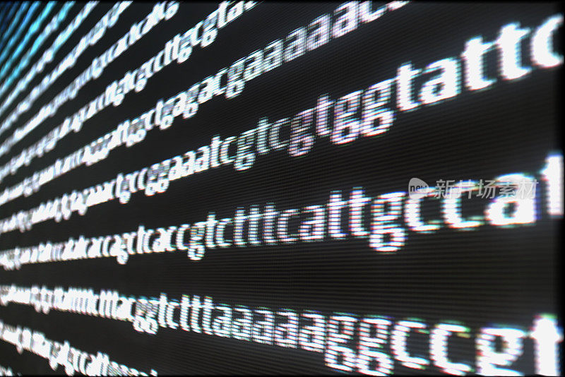 LED显示屏上的DNA序列
