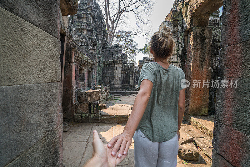 跟着我去概念，女领男友去柬埔寨古庙