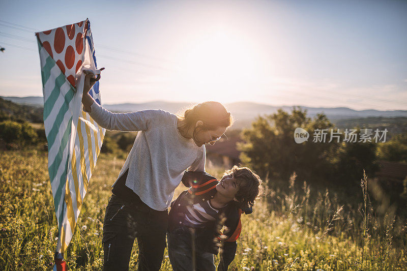 母子在户外