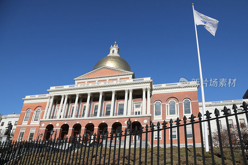 马萨诸塞州议会大厦在波士顿