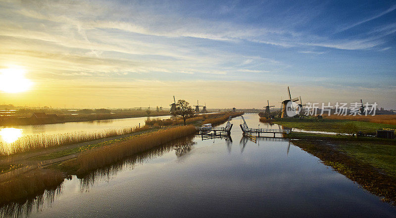 来自天空的Kinderdijk