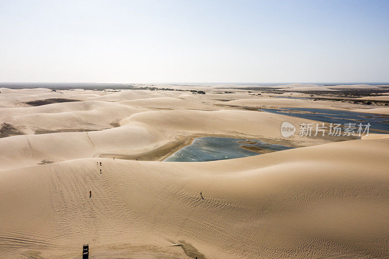 高角度的沙丘在Jericoacoara，塞阿拉，巴西