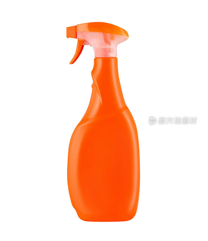 橙色瓶子和喷雾器