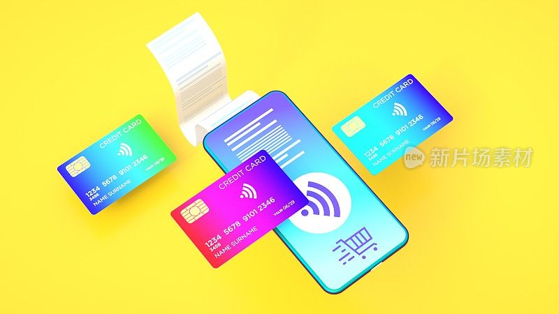 NFC概念，登陆页非接触式支付，从智能手机到Pos终端的支付。非接触式支付，NFC概念