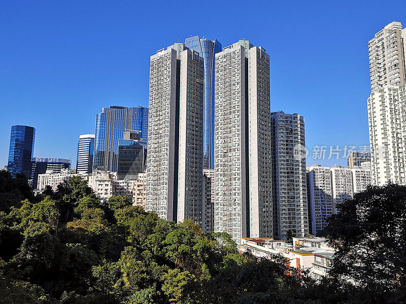 香港鲗鱼涌的现代住宅大厦