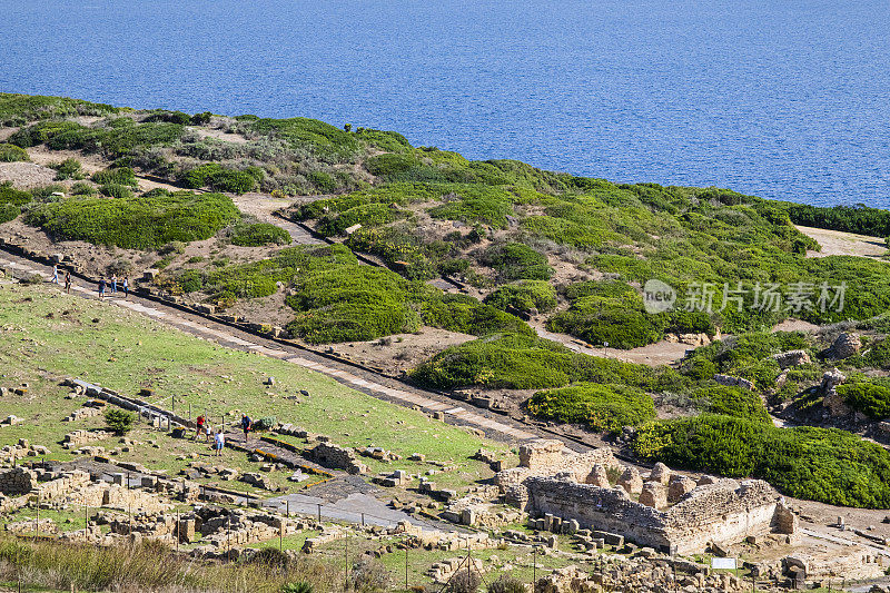 Tharros，意大利撒丁岛西海岸的一个考古遗址