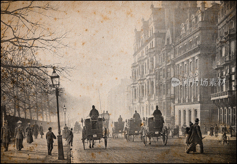 伦敦古董摄影:皮卡迪利大街